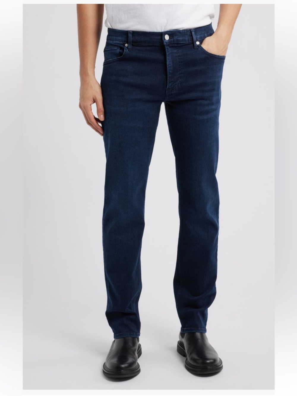 FRAME Jet Set Modern Straight Leg Jean - Jet Indigo